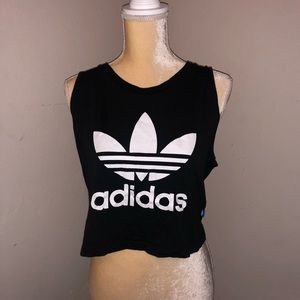 Adidas black crop top